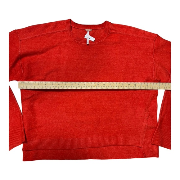 Free People Oversized Red Sweater Women’s XS New - Picture 3 of 6